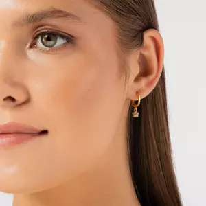 Golden Rainbow Flower ezüst FÜLBEÁLLÓ