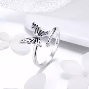 Gyönyörű Butterfly ezüst állítható gyűrű