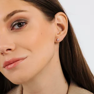 Gyönyörű szívek ezüst fülbevaló