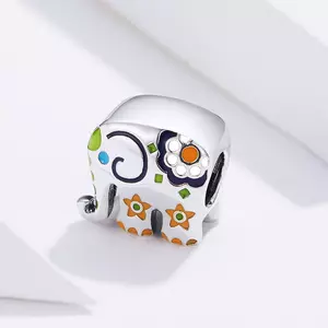 Kis zöld elefánt ezüst talizmán