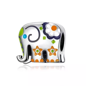 Kis zöld elefánt ezüst talizmán