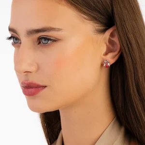 Kristályok Katicabogár ezüst fülbevaló