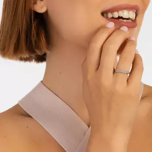 Láncpántos ezüst gyűrű