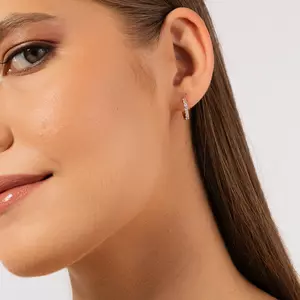 Moon Shine Rose Gold ezüst fülbevaló