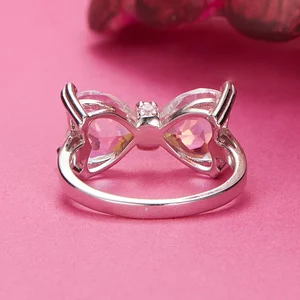 Opulent Crystal Bow ezüst gyűrű