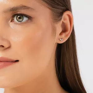 Oval Crystals ezüst fülbevaló