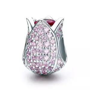 Pink Tulipán ezüst talizmán