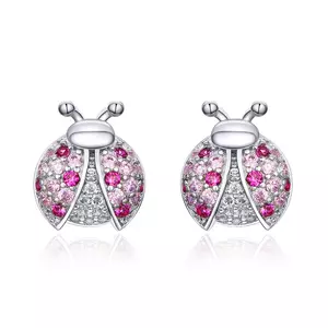 Romantikus LadyBug ezüst fülbevaló