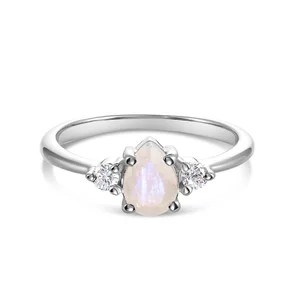 Silver Moonstone Tear ezüst gyűrű