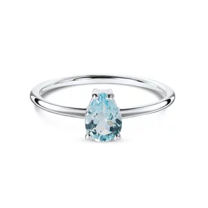 Silver Serene Bliss Blue Topáz ezüst gyűrű