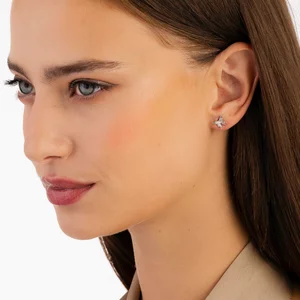 Szép pillangó ezüst fülbevaló