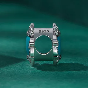 Türkiz kő ezüst talizmán