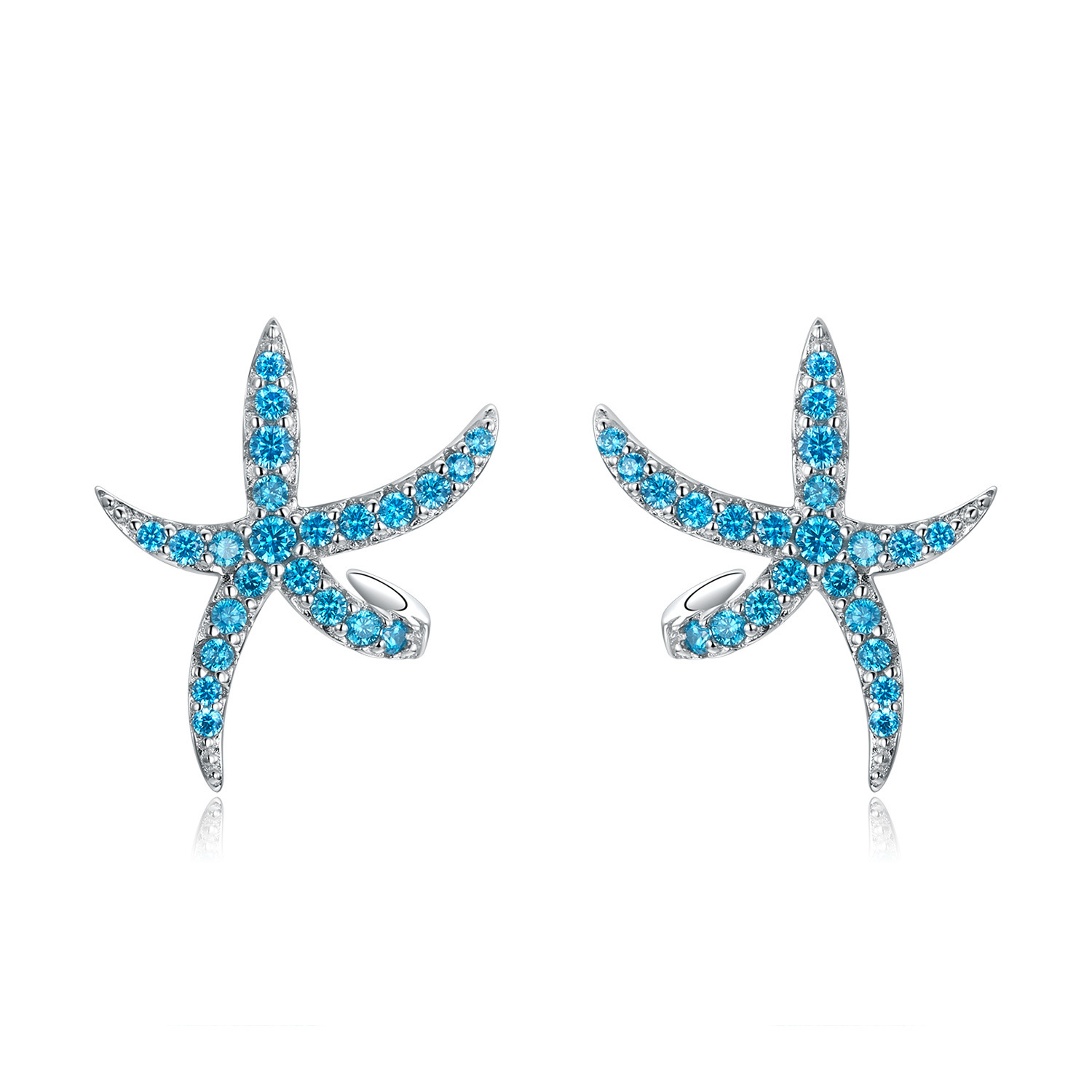 Cercei din argint Turquoise Sea Star