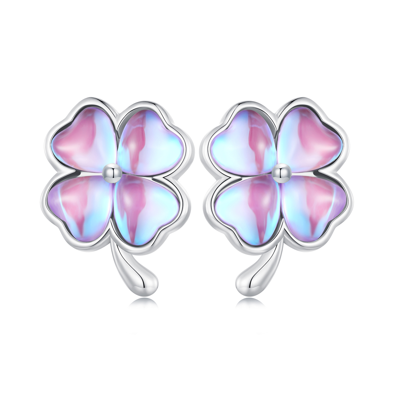 Cercei din argint Mystic Clover