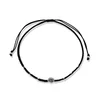 Bratara cu snur Black Silver Shell picture - 1