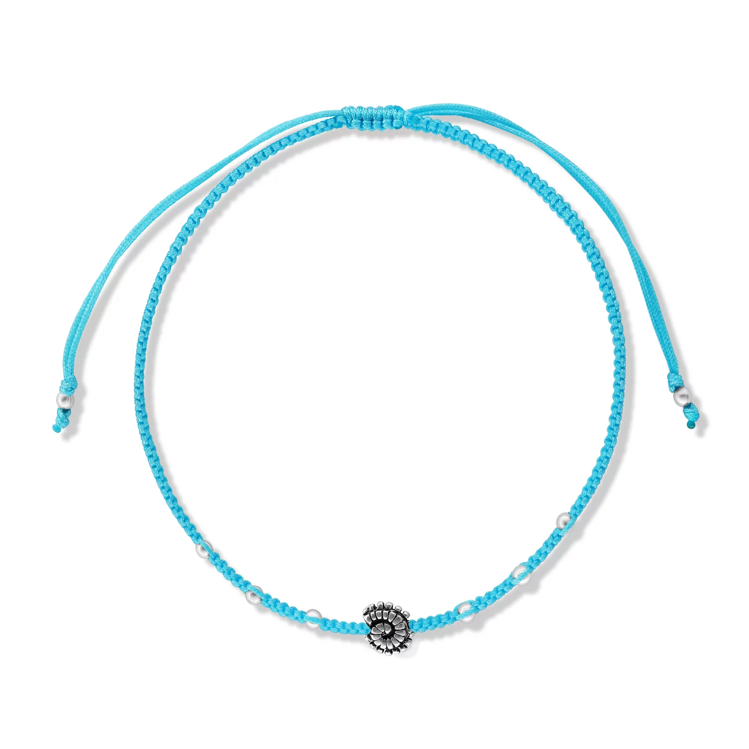 Bratara cu snur Light Blue Sea Snail