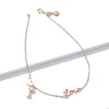 Bratara de glezna din argint Rose Gold Key of my Heart picture - 4