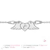 Bratara din argint cu inima si aripi personalizata cu initiala text picture - 4