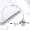 Bratara din argint Lock and Heart Key Bangle picture - 2