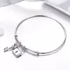 Bratara din argint Lock and Heart Key Bangle picture - 4