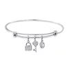 Bratara din argint Lock and Key Bangle picture - 1
