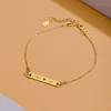 Bratara din argint Placuta Golden 25 mm cu text/ simbol picture - 2