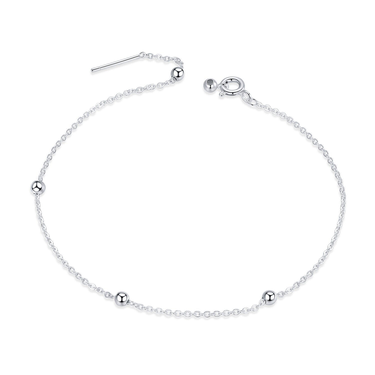 Bratara din argint Simple Beaded Bracelet image15