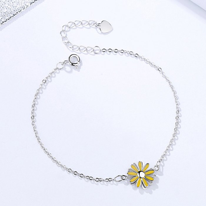 Bratara din argint yellow daisy