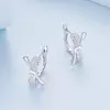 Cercei de argint Big Crystal Bow picture - 3