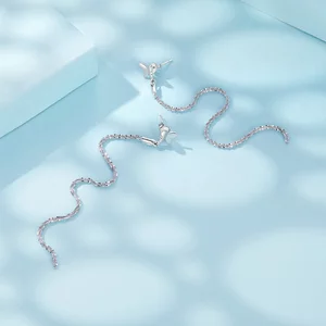 Cercei din argint Tinsel Butterfly