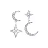 Cercei din argint Asymmetric Big Moon picture - 1