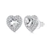 Cercei din argint Gemstone Heart Studs picture - 1