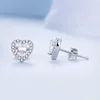 Cercei din argint Gemstone Heart Studs picture - 5
