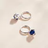 Cercei din argint Beautiful Silver Blue Crystal picture - 3