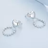 Cercei din argint Big Chain Hearts picture - 3