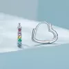 Cercei din argint Big Color Crystal Heart picture - 3