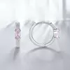 Cercei din argint Big Pink Oval picture - 2