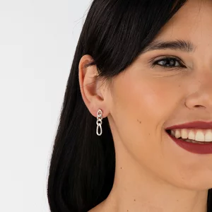 Cercei din argint Big Simple Chain