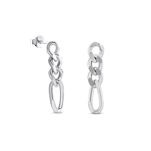 Cercei din argint Big Simple Chain