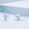 Cercei din argint Big Simple Heart picture - 5
