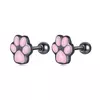 Cercei din argint Black and Pink Paw picture - 1