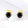 Cercei din argint Black Golden Crown picture - 2
