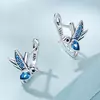 Cercei din argint Blue Hummingbirds picture - 2