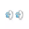 Cercei din argint Blue Paws Hoops picture - 1