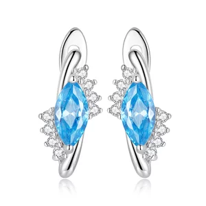 Cercei din argint Blue Splash