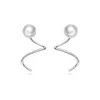 Cercei din argint Circle Pearl Earrings picture - 1
