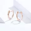 Cercei din argint Classic Small Hoops rose gold picture - 2