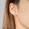 Cercei din argint Color Rose Gold Unicorns picture - 7