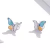 Cercei din argint Colorful Butterflies