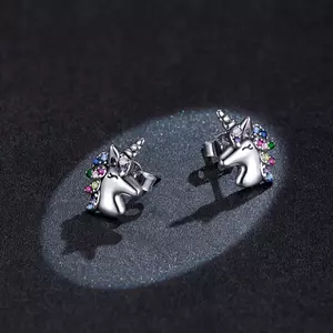 Cercei din argint Colorful Unicorns